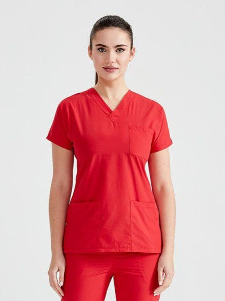 Red Medical Suit, For Women - Classic Model