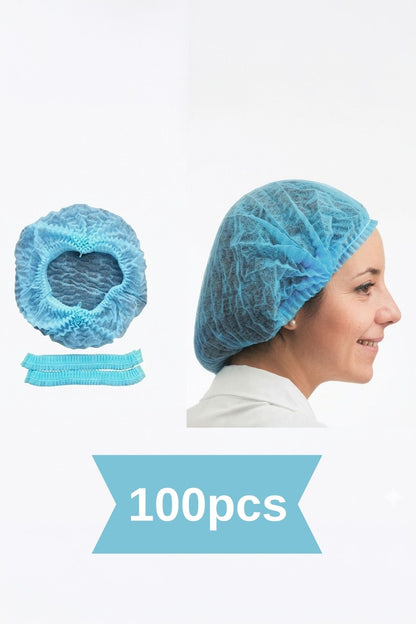 Set 100 Bonete Protectie Chirurgicale Albastre de Unica Folosinta