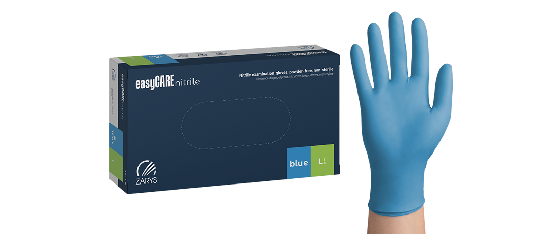 Zarys easyCARE Set 100 Manusi Examinare Nitril Albastre, Nepudrate
