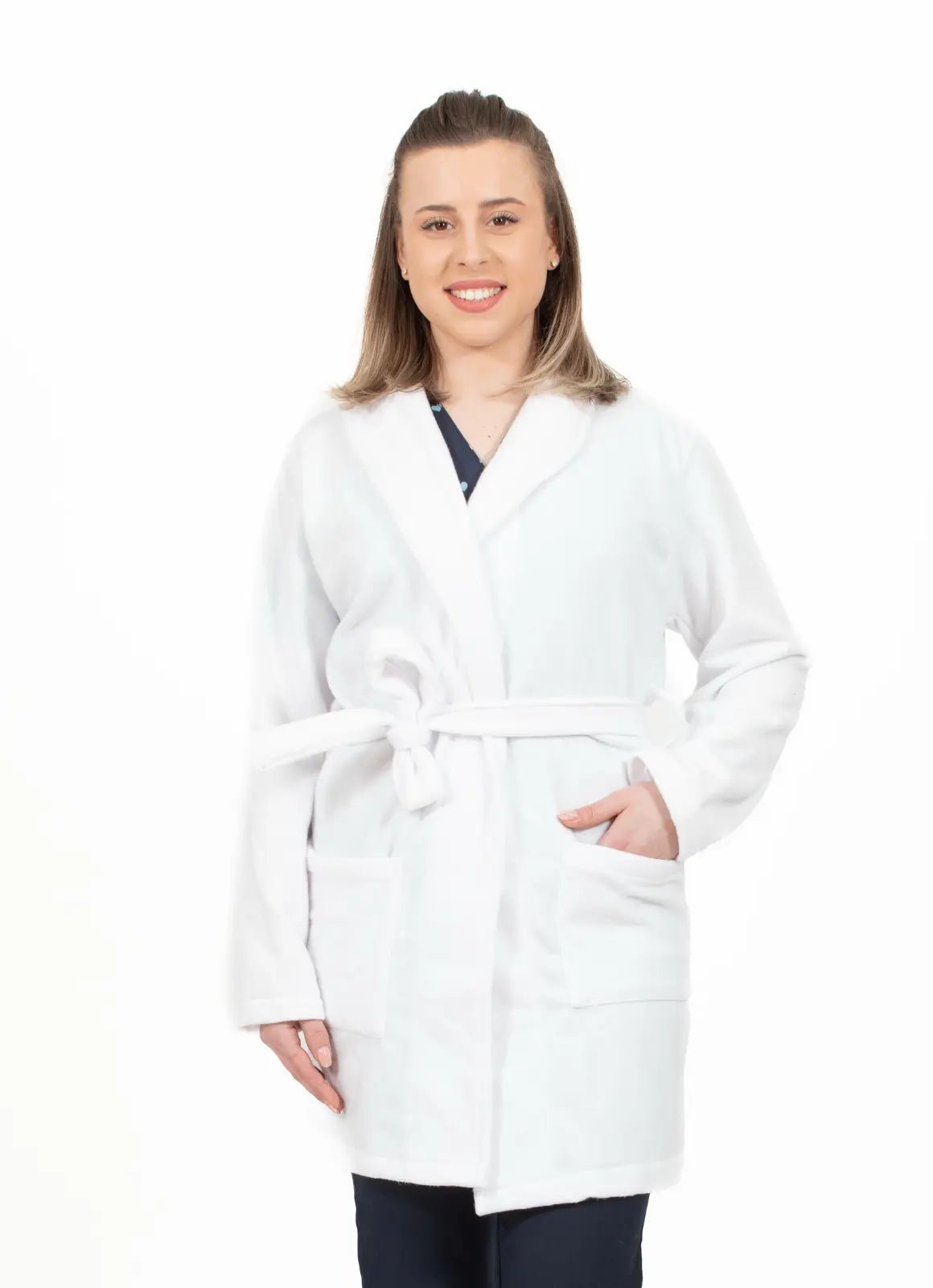 Polar Robe - Unisex Polar Medical Robe, White - DEMOTEKS MEDICALWEAR ...