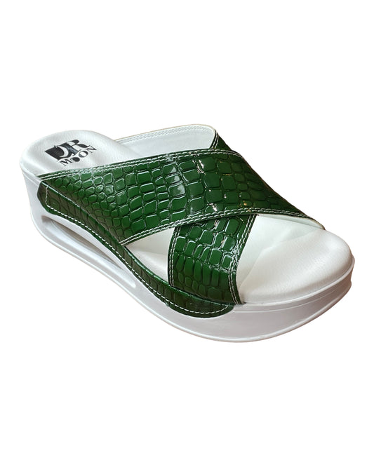 Orthopedic slippers, unisex, green
