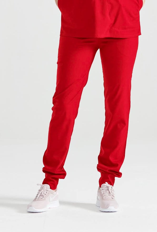 Unisex medical pants, red - Model Activity