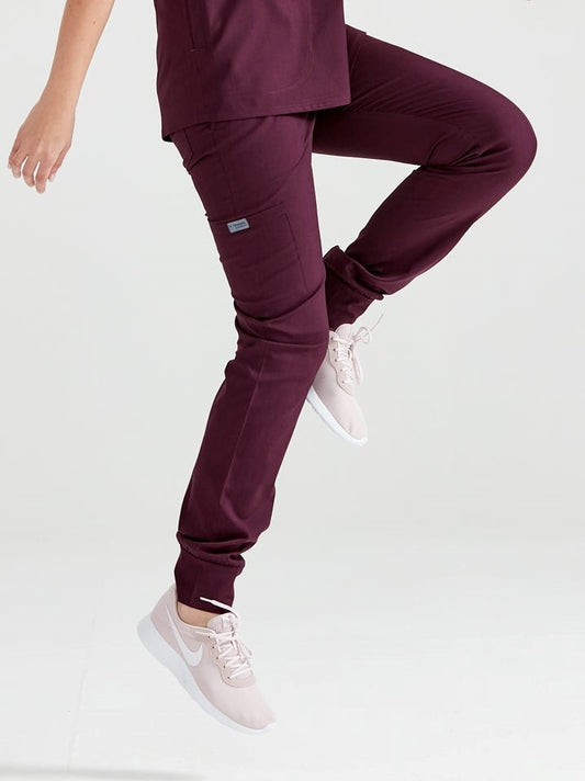 Pantaloni medicali unisex, grena - Model Activity