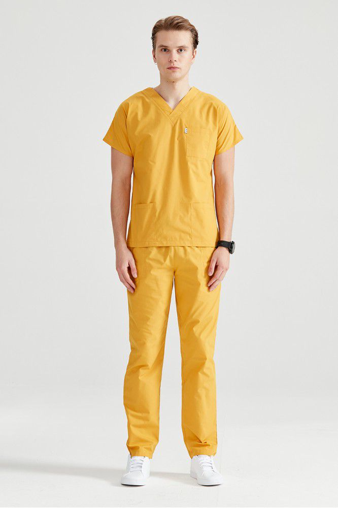 Costum Medical Galben, Pentru Barbati - Yellow Sun - Model Classic