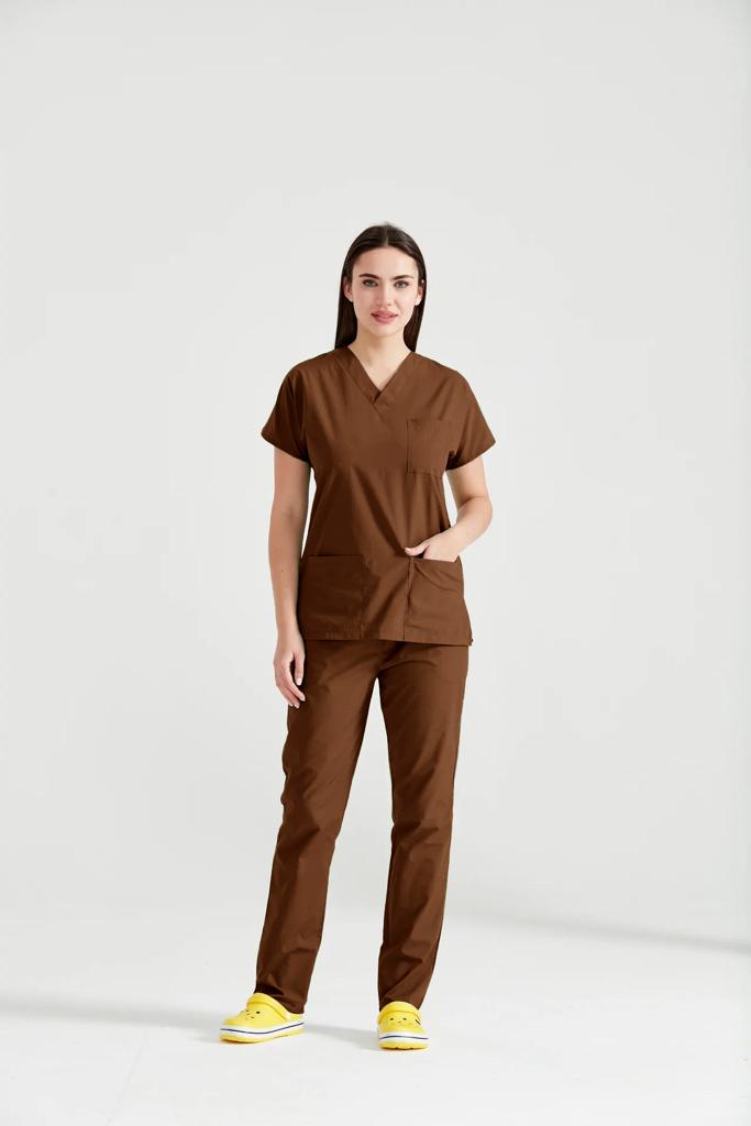 Brown Elastane Medical Suit, For Women - Classic Flex Model