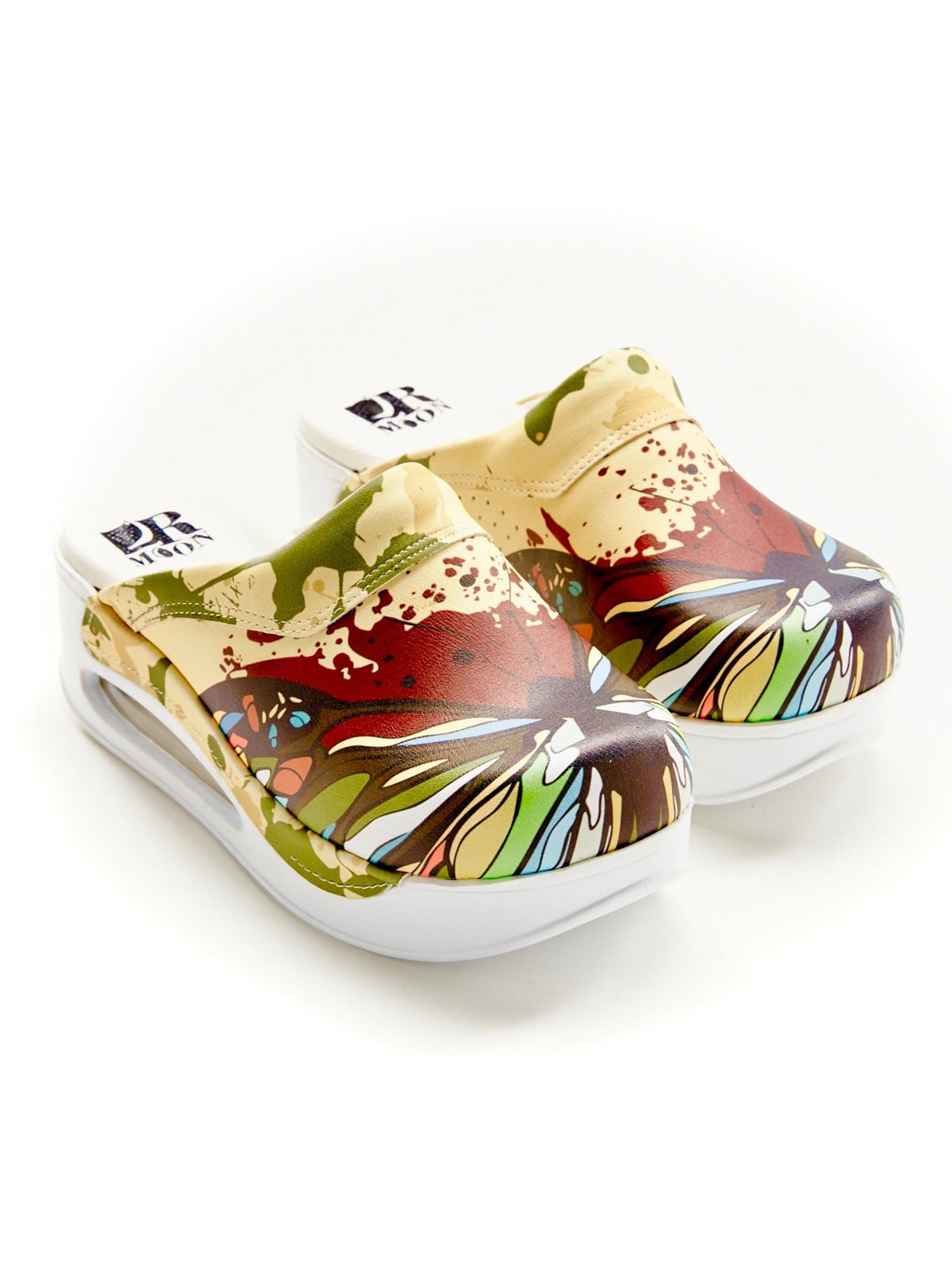 Autopedic Clogs Orthopedic medical clogs, women, yellow with print - Butterfly ...