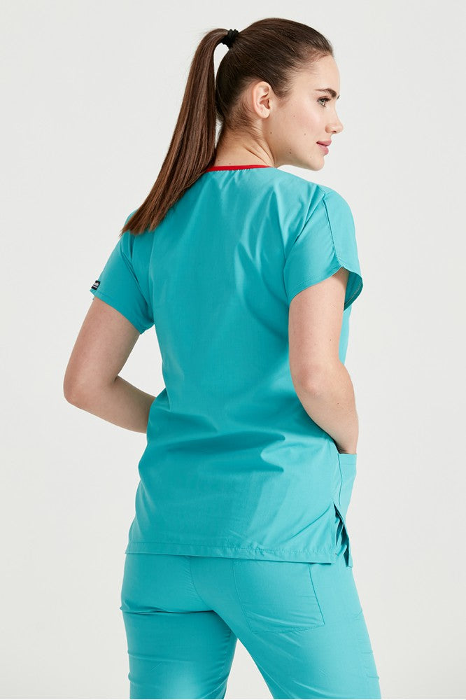 Turquoise Green Medical Suit, For Women - Classic Model