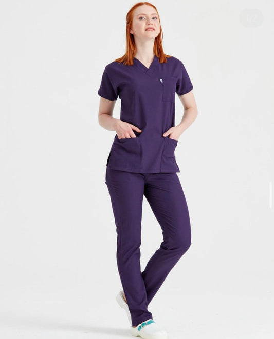 Purple Elastane Medical Suit, For Women - Purple - Classic Flex Model