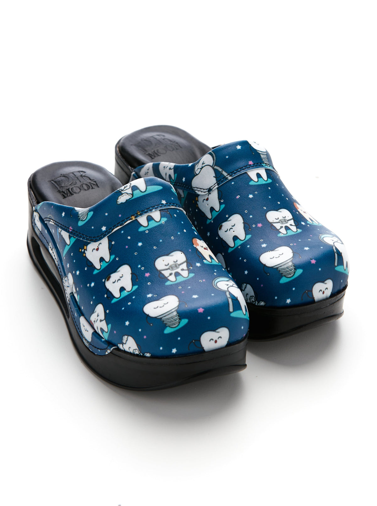 Autopedic Clogs Orthopedic medical clogs, unisex, airmax, blue with print - Navy blue ...